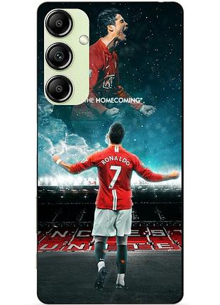 Чехол силиконовый бампер для samsung s21 plus с рисунком роналдо мю ronaldo