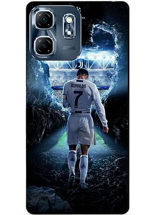 Чехол силиконовый бампер для infinix hot 50i (x6531b) с рисунком ronaldo роналдо
