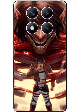 Силіконовий чохол бампер для xiaomi redmi note 14 pro з малюнком attack on titan атака титанів