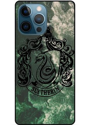 Чохол силіконовий бампер для iphone 14 pro з малюнком слизерин slytherin гаррі поттер harry potter