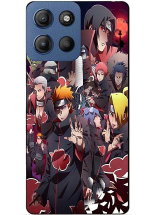 Чехол силиконовый бампер для motorola moto g15 с рисунком наруто naruto аниме
