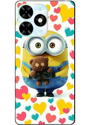 Чехол силиконовый бампер для infinix hot 40i (x6528b) с рисунком миньон боб minion