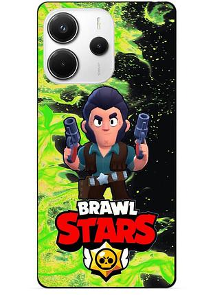 Чехол силиконовый бампер для xiaomi redmi note 14 5g с героем бравл кольт
