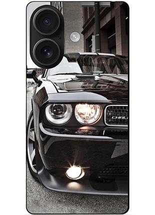 Чехол силиконовый бампер для iphone 16 plus с рисунком dodge додж машина авто