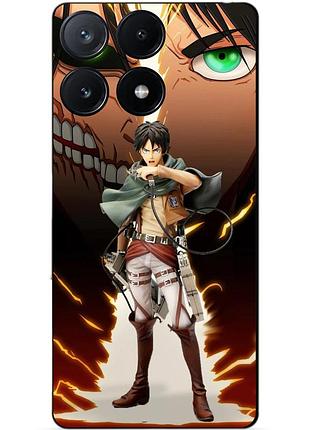 Чехол силиконовый бампер для infinix note 40 (x6853) с рисунком атака титанов attack on titan