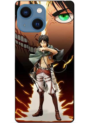 Чехол силиконовый бампер для iphone 14 с рисунком атака титанов attack on titan