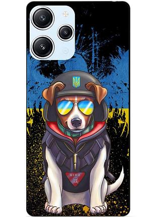 Силиконовый бампер чехол для xiaomi redmi 12 с рисунком пес патрон
