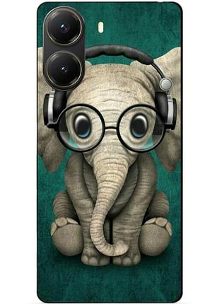 Силіконовий чохол бампер для xiaomi poco x7 pro з малюнком слоник