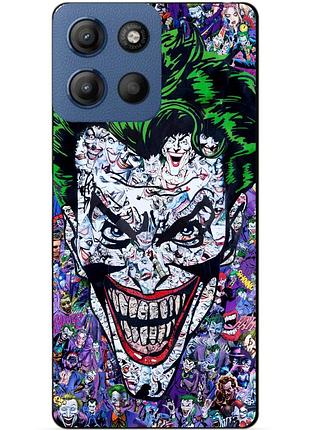 Чехол силиконовый бампер для motorola moto g15 с рисунком джокер joker