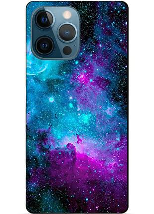 Чехол силиконовый бампер для iphone 14 pro max с рисунком галактика космос