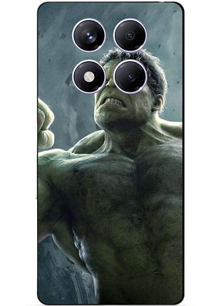Чехол силиконовый бампер для xiaomi redmi note 14 pro с рисунком халк marvel hulk