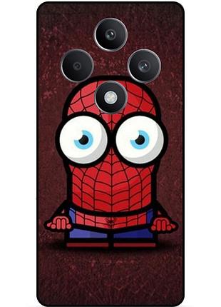 Силіконовий бампер чохол для oppo reno 12f з малюнком міньйон людина-павук spider man