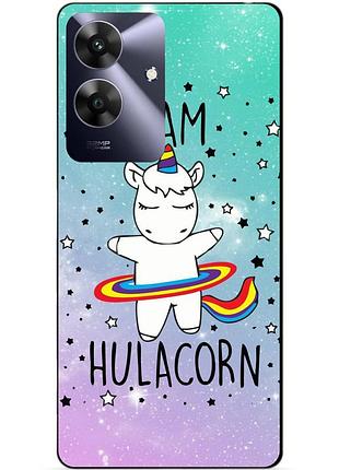 Чехол силиконовый бампер для realme note 60 с рисунком единорог пони