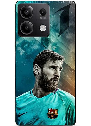 Чехол силиконовый бампер для xiaomi redmi note 14s с рисунком leo messi месси
