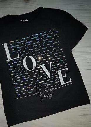 Футболка matalan с пайетками