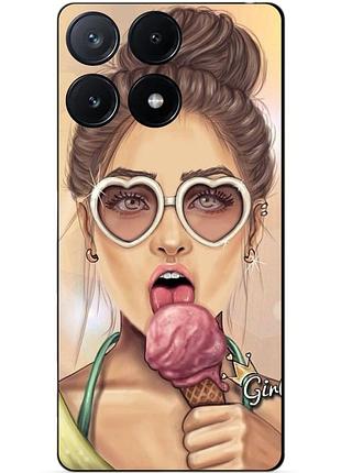 Силіконовий чохол бампер для infinix note 40 pro (x6850) з малюнком морозиво