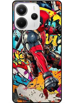Чехол силиконовый бампер для xiaomi redmi note 14 с рисунком deadpool marvel дэдпул