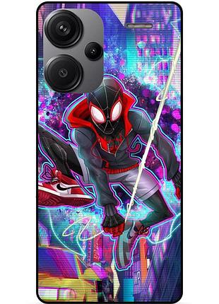 Силиконовый бампер чехол для xiaomi redmi note 13 pro plus 5g с картинкой spider man человек паук майлз