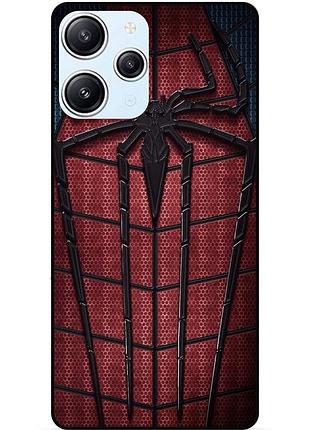 Силиконовый бампер чехол для xiaomi redmi 12 с картинкой человек паук spider man