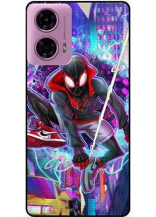 Силіконовий чохол бампер для motorola moto g85 5g з картинкою spider man людина-павук