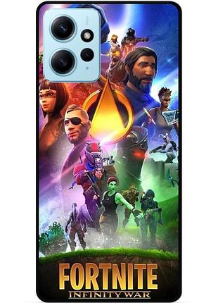 Силиконовый чехол бампер для xiaomi redmi note 12 с рисунком fortnite фортнайт