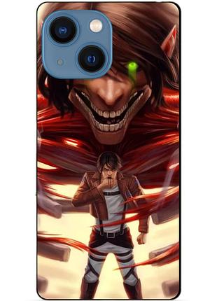Силіконовий чохол бампер для iphone 14 plus з малюнком attack on titan атака титанів
