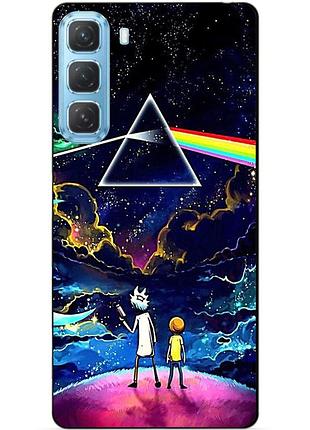 Чехол силиконовый бампер для infinix hot 50 pro (x6881) с рисунком рик и морти rick and morty