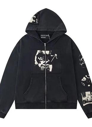Зіп-худі erd enfants riches deprimes(s, m, l) чорного кольору.