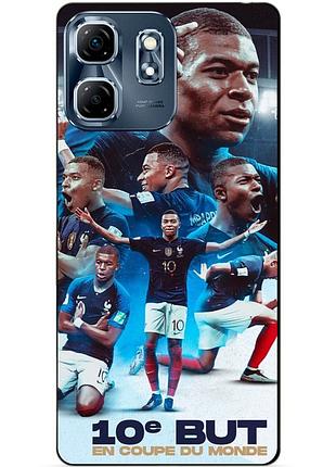 Чехол силиконовый бампер для infinix smart 9 (x6532) с рисунком мбаппе франция mbappe
