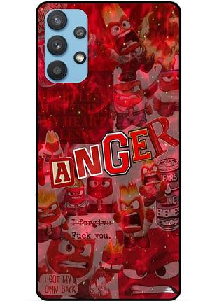 Чехол силиконовый бампер для samsung a52 с рисунком головоломка anger