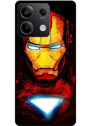 Чехол силиконовый бампер для xiaomi redmi note 14s с рисунком marvel марвел железный человек iron man