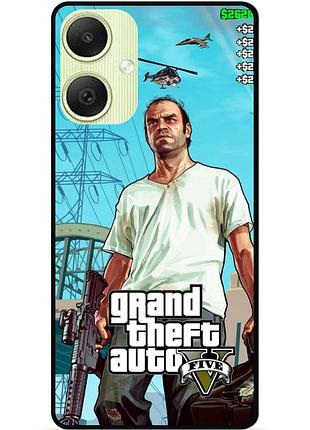 Силиконовый чехол бампер для samsung a06 с рисунком gta гта