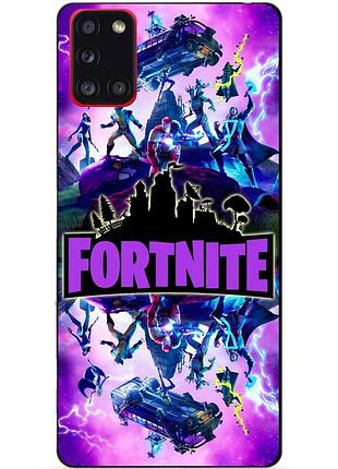 Силиконовый бампер чехол для samsung a03s с рисунком fortnite marvel фортнайт марвел
