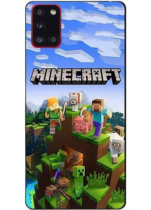 Силіконовий чохол бампер для samsung a02s з малюнком minecraft майнкрафт