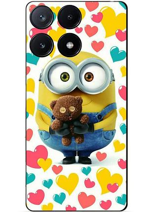 Чехол силиконовый бампер для motorola moto g75 с рисунком миньон боб minion