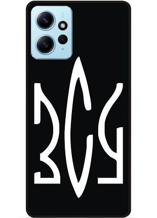 Силиконовый бампер чехол для xiaomi redmi note 12 с рисунком зсу украина