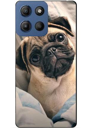 Силіконовий чохол бампер для motorola moto g15 з малюнком фото мопс