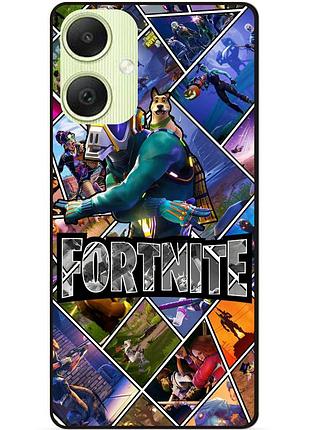 Силиконовый бампер чехол для samsung a06 с картинкой фортнайт fortnite