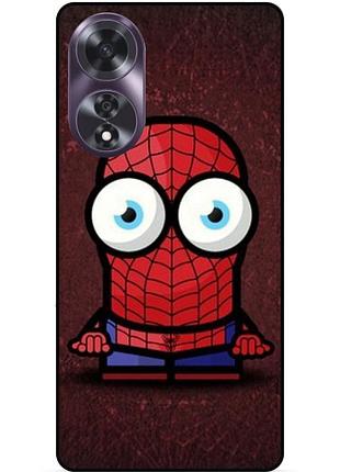 Силіконовий бампер чохол для oppo a60 з малюнком міньйон людина-павук spider man