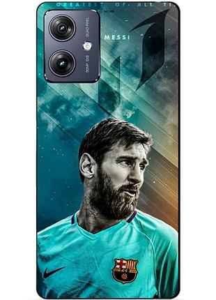 Силіконовий чохол бампер для motorola moto g54 power з малюнком leo messi мессі