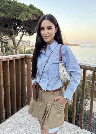 Дуже стильна бежева спідниця/юбка від іспанського бренду zara.