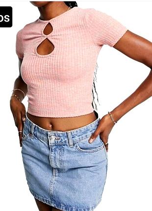 Футболка женская топ розовая от бренда asos l xl