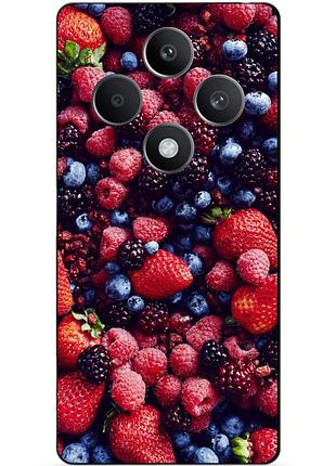 Силіконовий чохол бампер для tecno spark 30c з малюнком ягоди