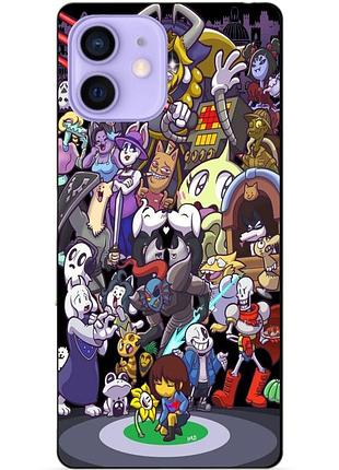 Силиконовый бампер чехол для iphone 12 с рисунком undertale андертейл