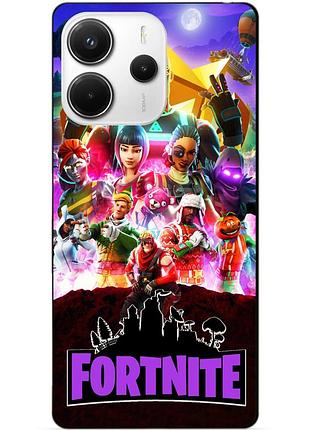 Чехол силиконовый бампер для xiaomi redmi note 14 5g с рисунком fortnite фортнайт