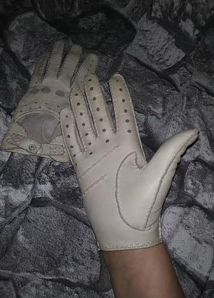 Винтажные водительские жокейские перчатки из мягкой кожи2 фото