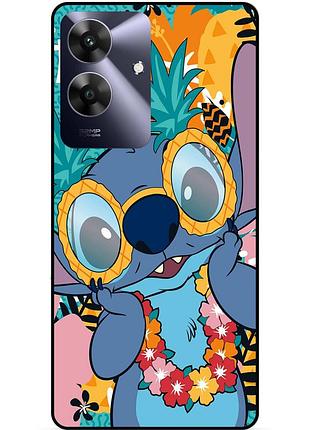 Чехол силиконовый бампер для realme note 60 с рисунком стич stitch