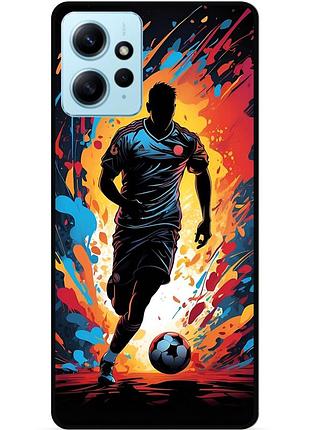Силіконовий чохол бампер для xiaomi redmi note 12 з малюнком футбол мяч