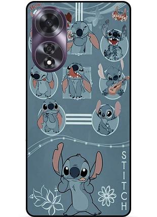 Чехол силиконовый бампер для oppo a60 с картинкой стич stitch
