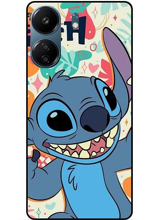 Силиконовый бампер чехол для xiaomi poco c65 с рисунком stitch стич